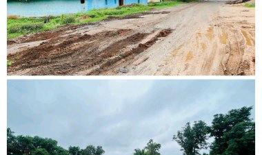 चरईडांड-बगीचा स्टेट हाइवे में भितघरा के समीप 1 किमी सडक़ पूरी तरह हुई जर्जर