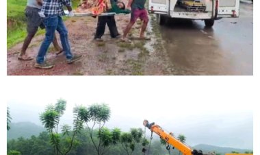 3 घंटे तक दुर्घटनाग्रस्त ट्रक के नीचे दबा रहा चालक, एक पैर घुटने से नीचे पूरी तरह से कुचलकर लटका रहा