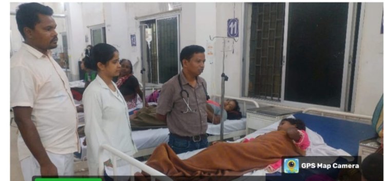 बगीचा में खेतों में काम कर रहे तीन पहाड़ी कोरवाओं पर गिरी आकाशय बिजली