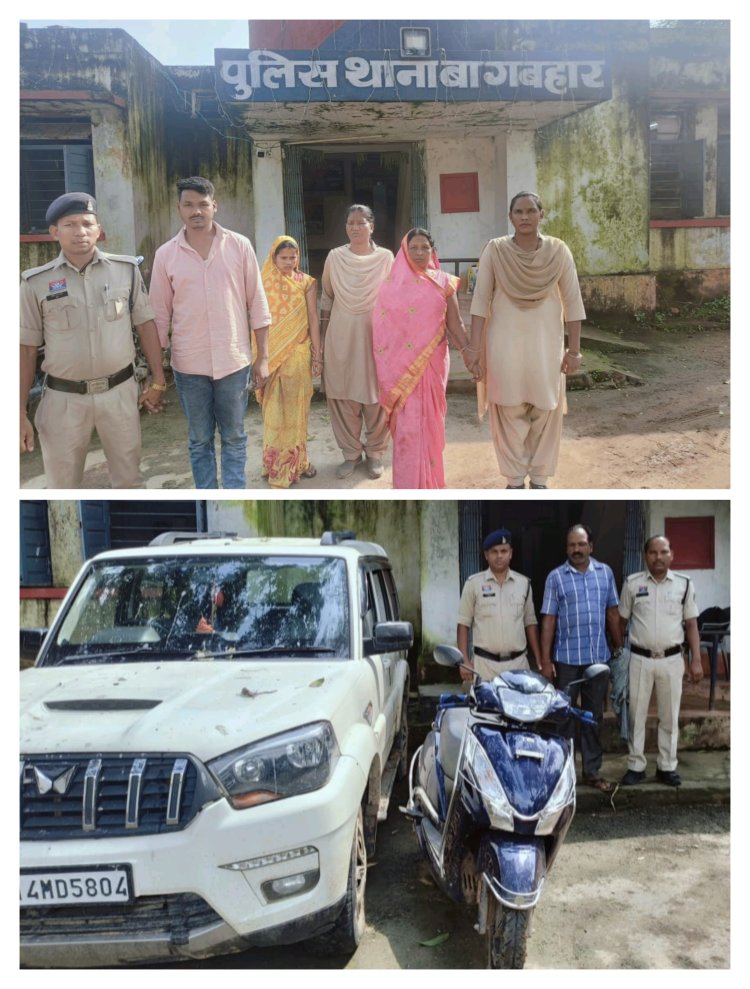 गांजा तस्करी के मामले में फरार तीन आरोपियों, मां बेटा और बहू   को सुंदरगढ़ ओडिशा से ढूंढ लाई जशपुर पुलिस