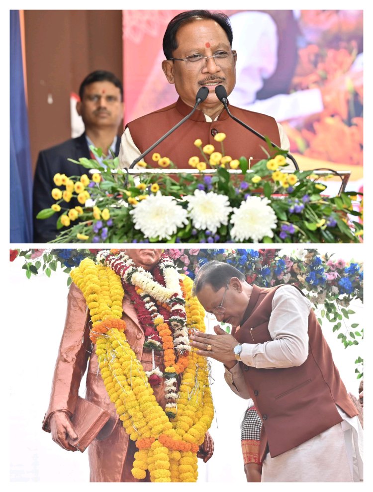 मुख्यमंत्री विष्णु देव साय संविधान दिवस के अवसर पर आयोजित “हमारा संविधान, हमारा स्वाभिमान” कार्यक्रम में हुए शामिल