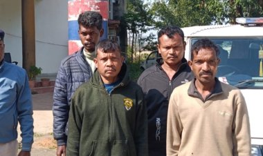 जंगली सुअर को मारने जंगल में बिछाई थी खुली बिजली करेंट की तार, चपेट में आने से ग्रामीण की मौत, चार लोग गिरफ्तार  दोकड़ा चौकी क्षेत्र के बढऩी झरिया जंगल का मामला