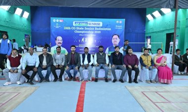 जशपुर में 24वीं स्टेट सीनियर बैडमिंटन चैम्पियनशिप का हुआ भव्य शुभारंभ  मुख्यमंत्री विष्णु देव साय की प्रेरणा से जशपुर में खेल संस्कृति को नई उड़ान - राज्य स्तरीय चैंपियनशिप शुरू, राज्य भर के खिलाड़ी जुटे