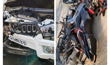 एनएच 43 में पत्थलगांव के कछार के पास भीषण सड़क हादसा  बाइक और बोलेरो को आमने सामने की टक्कर में दो युवकों की मौके पर मौत, एक गंभीर