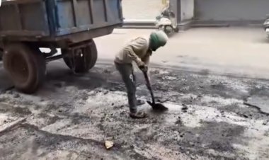 अंबिकापुर शहर की सड़क पर घटिया पैच रिपेयरिंग करवाने वाला सब-इंजीनियर नवीन सिन्हा सस्पेंड   देश भर में विभाग की जग हंसाई और फजीहत कराने के बाद ईएनसी से किया निलंबित