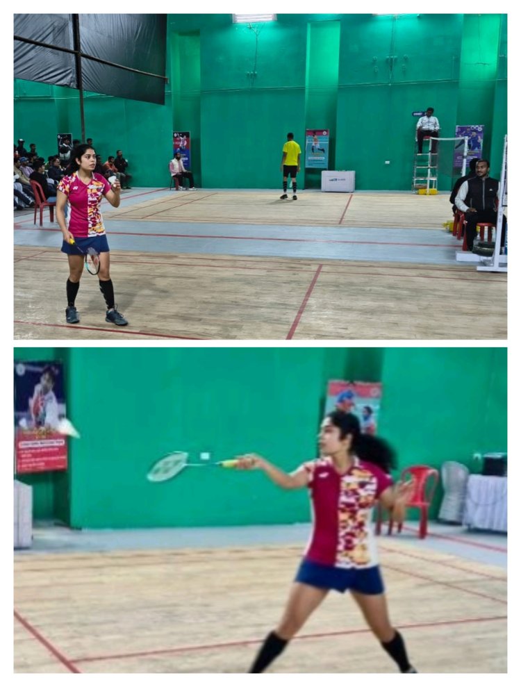 नेशनल शटलर आकर्षि कश्यप ने जशपुर में हो रहे 24वीं स्टेट बैडमिंटन चैंपियनशिप में अपना पहला मैच जीता  जशपुर के अमन चौरसिया ने रोमांचक मुकाबले में बिलासपुर के अथर्व राय को दी शिकस्त 