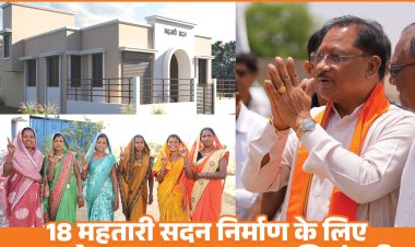 जिले में 5 करोड़ 22 लाख की लागत से बनेंगे 18 महतारी सदन,  ग्रामीण महिलाओं के लिए सशक्तिकरण का बनेंगे केंद्र,