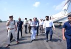 *स्टेट प्लेन से जशपुर के आगडीह एयरस्ट्रिप पहुंचे मुख्यमंत्री विष्णु देव साय, हुआ आत्मीय स्वागत*