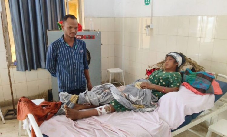 *देवर का भाभी पर दौली से जानलेवा हमला, बीच-बचाव करना पड़ा भारी*  *पारिवारिक विवाद ने लिया हिंसक रूप, गंभीर हालत में अस्पताल में भर्ती*