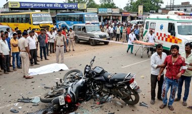 रामानुजनगर बस स्टैंड के पास दो बाइकों में आमने-सामने भिड़ंत, युवक की मौके पर मौत