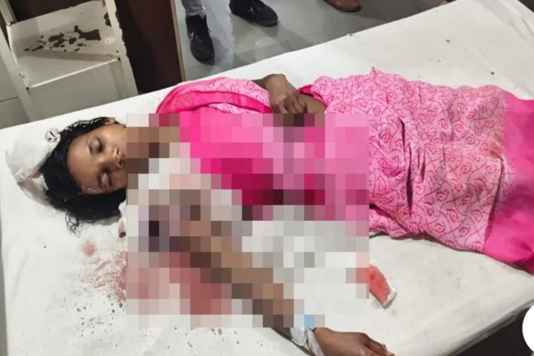 *NH-43 पर तेज रफ्तार हाइवा ने मारी टक्कर: बाइक सवार बेटे आशीष तिर्की की मौके पर मौत, मां गंभीर रूप घायल*
