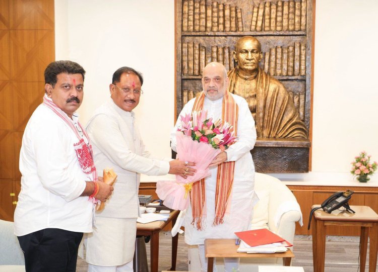 *छत्तीसगढ़ में अखिल भारतीय आयुर्वेद संस्थान के स्थापना का प्रस्ताव लेकर अमित शाह से मिले मुख्यमंत्री विष्णुदेव साय*