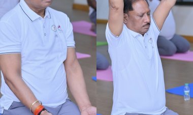 *चिंतन शिविर 3.0 : योग से हुई नई सुबह, मुख्यमंत्री विष्णु देव साय ने दिया स्वस्थ और संतुलित जीवन का संदेश*
