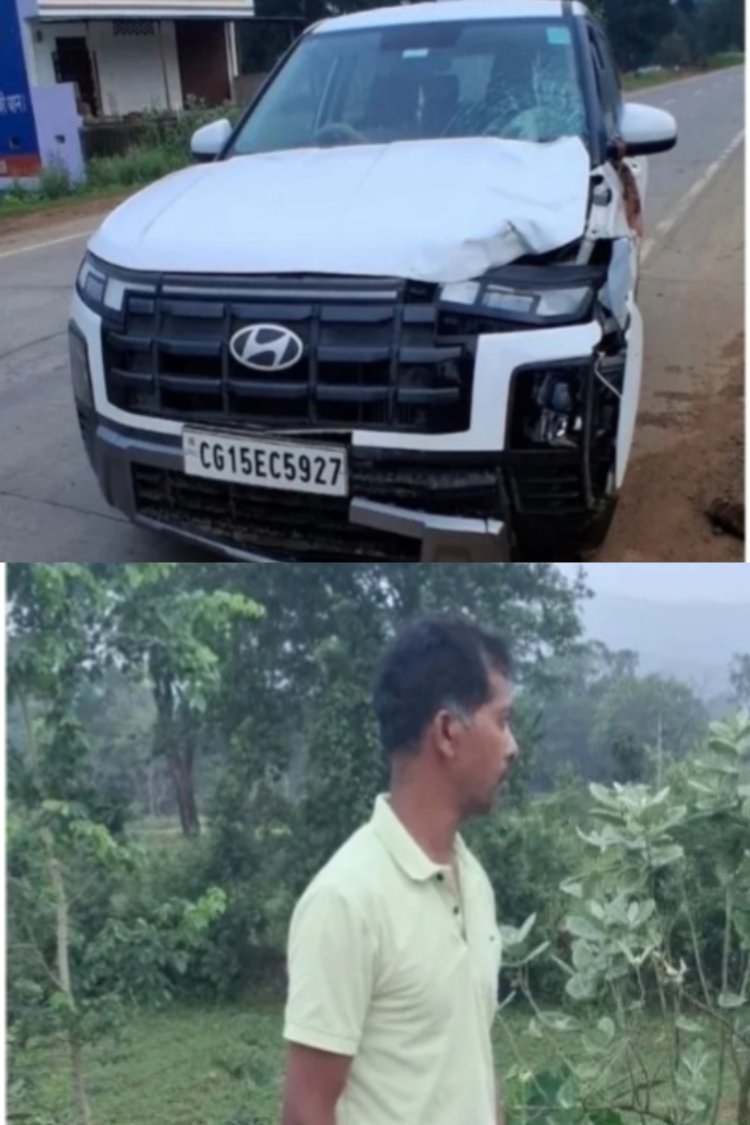 *एनएच 43 में दर्दनाक सड़क हादसे में युवक की मौत*  *तेज रफ्तार क्रेटा ने पैदल लौट रहे युवक को रौंदा, मौके पर मौत*