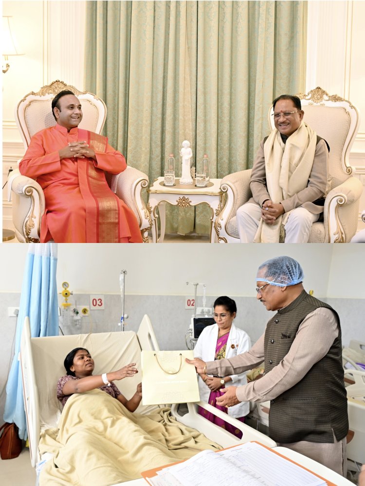 *मुख्यमंत्री विष्णुदेव साय ने सत्य साई ग्राम के सेवा मॉडल को बताया जनकल्याण का प्रेरक उदाहरण*  *शिक्षा, स्वास्थ्य और पोषण के क्षेत्रों में सहयोग बढ़ाने पर हुई सार्थक चर्चा, छत्तीसगढ़ में सेवाओं के विस्तार पर दिया जोर*