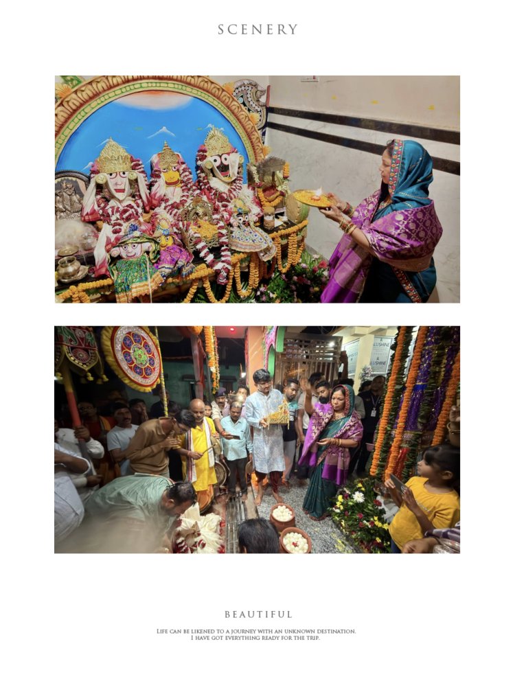 *दोकड़ा में नीलाद्री विजय के साथ महाप्रभु का हुआ गर्भगृह में प्रवेश, लक्ष्मीजी को रसगुल्ला अर्पित कर निभाई गई परंपरा*  *नीलाद्री विजय में शामिल हुईं गजपति महाराज एवं मुख्यमंत्री की धर्मपत्नी श्रीमती कौशल्या साय*
