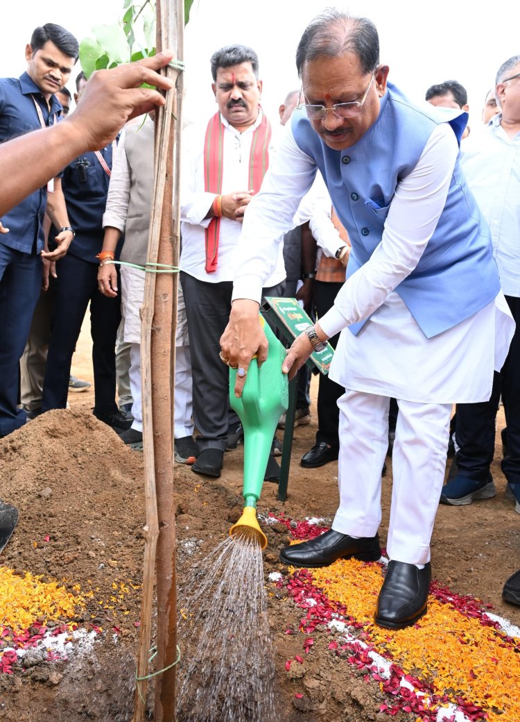 *मुख्यमंत्री विष्णुदेव साय ने अपनी माँ के नाम पर लगाया पीपल का पौधा, वन महोत्सव-2026 का हुआ शुभारंभ*