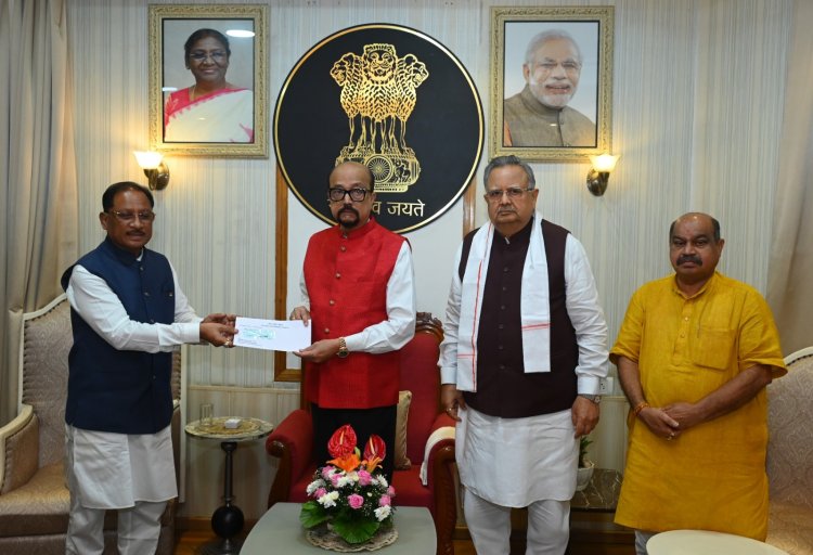 *मुख्यमंत्री विष्णु देव साय ने राज्यपाल रमेन डेका से की सौजन्य भेंट*