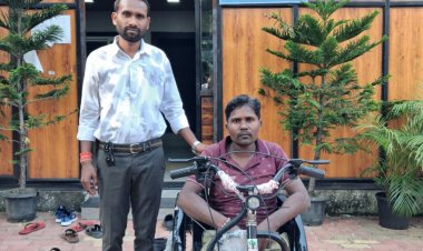 *मुख्यमंत्री कैंप कार्यालय में आवेदन देते ही बिंदे राम को तत्काल मिली बैटरी चालित ट्राईसाइकिल*