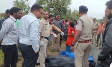*ट्रक की टक्कर से बाइक सवार पति-पत्नी की दर्दनाक मौत, 12 वर्षीय नाती घायल*